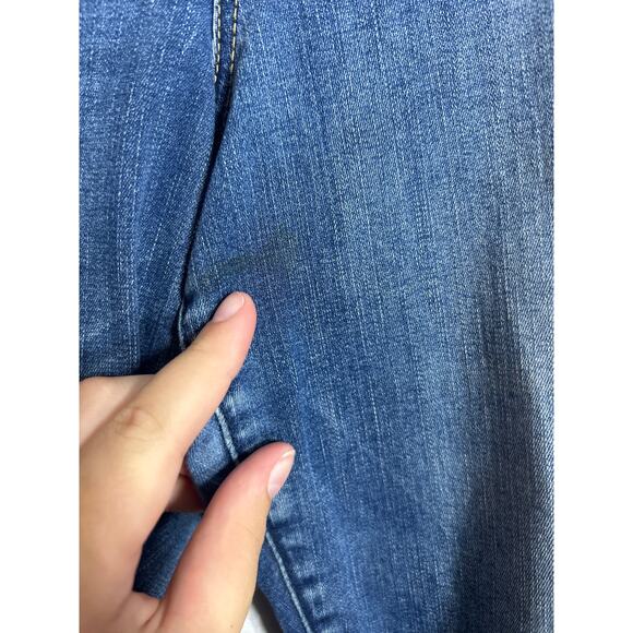 Democracy Jeans 22W AB Solution Blue Denim Straight Leg Elastic Waist Light Wash - Picture 8 of 16